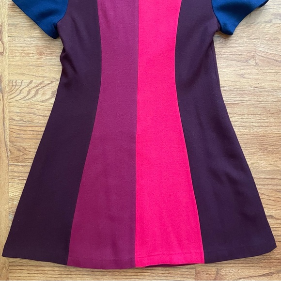 Boden Panel Patsy Colorblock Short Casual Wool Blend Dress size 10 - Picture 9 of 13